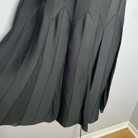 CAROLINA HERRERA Pleated Stretch-knit Midi Dress Fit Flare Elegant Minimalist L - Picture 10 of 16